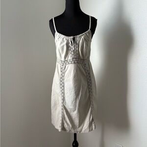 Cream Gray Mini Dress- Size Small